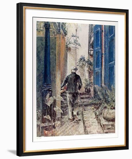 Untitled (Old Man and Stairs)-William Collier-Framed Collectable Print