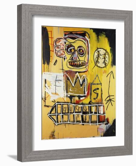 Untitled (Orange Sports Figure)-Jean-Michel Basquiat-Framed Giclee Print