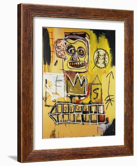 Untitled (Orange Sports Figure)-Jean-Michel Basquiat-Framed Giclee Print