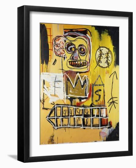 Untitled (Orange Sports Figure)-Jean-Michel Basquiat-Framed Giclee Print