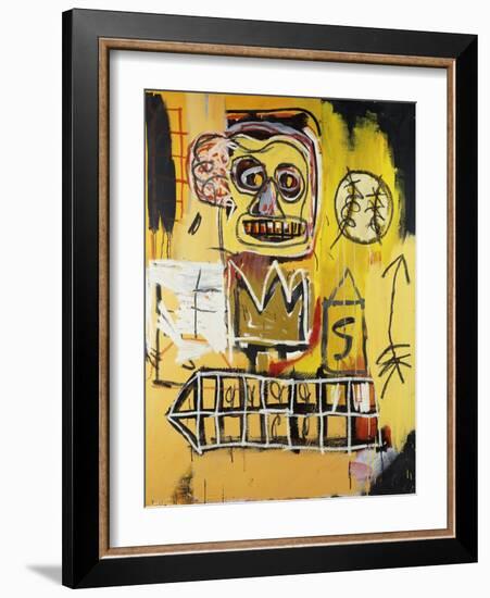 Untitled (Orange Sports Figure)-Jean-Michel Basquiat-Framed Giclee Print