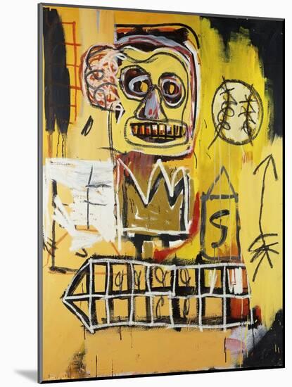 Untitled (Orange Sports Figure)-Jean-Michel Basquiat-Mounted Giclee Print