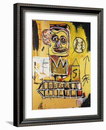 Untitled (Orange Sports Figure)-Jean-Michel Basquiat-Framed Giclee Print