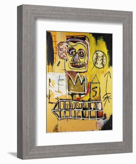 Untitled (Orange Sports Figure)-Jean-Michel Basquiat-Framed Giclee Print