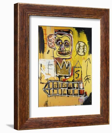 Untitled (Orange Sports Figure)-Jean-Michel Basquiat-Framed Giclee Print