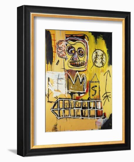 Untitled (Orange Sports Figure)-Jean-Michel Basquiat-Framed Giclee Print