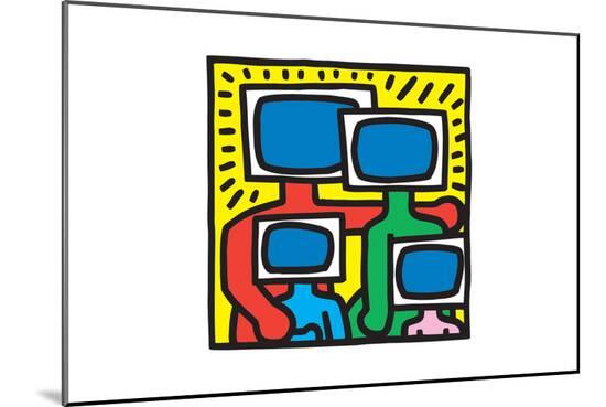 Untitled Pop Art Mounted Print Keith Haring Art Com Untitled Pop Art Mounted Print Keith Haring Art Com