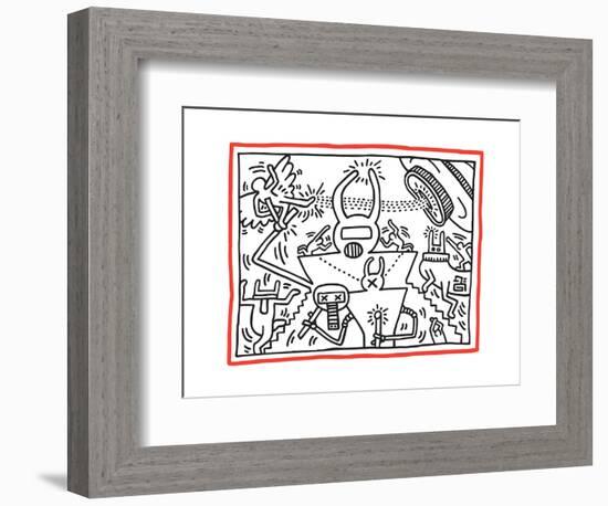 Untitled Pop Art-Keith Haring-Framed Giclee Print