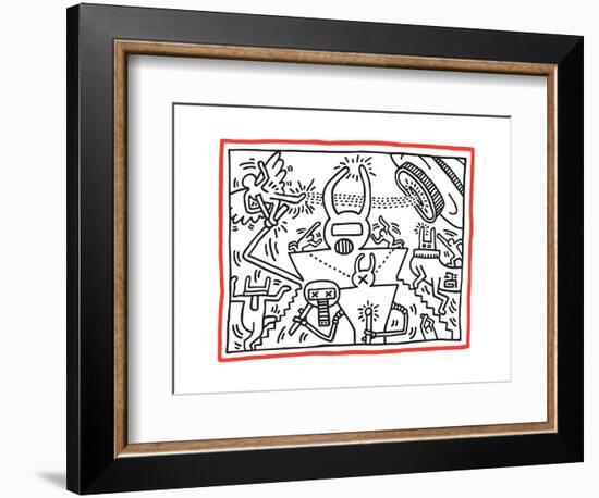 Untitled Pop Art-Keith Haring-Framed Giclee Print