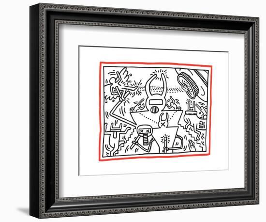 Untitled Pop Art-Keith Haring-Framed Giclee Print