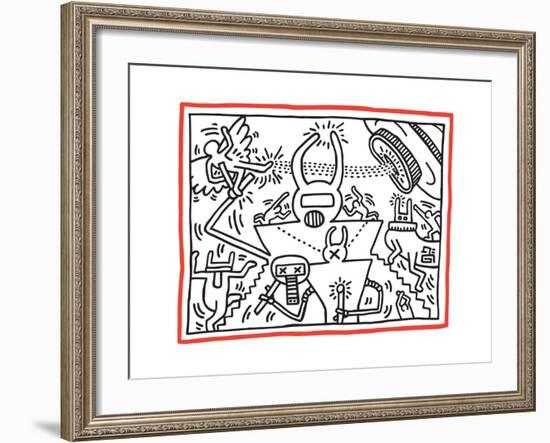 Untitled Pop Art-Keith Haring-Framed Giclee Print