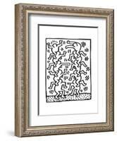 Untitled Pop Art-Keith Haring-Framed Giclee Print