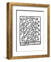 Untitled Pop Art-Keith Haring-Framed Giclee Print