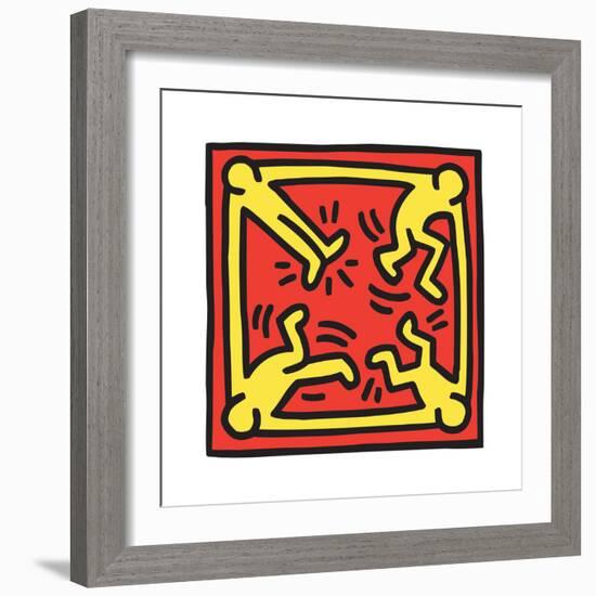 Untitled Pop Art-Keith Haring-Framed Giclee Print