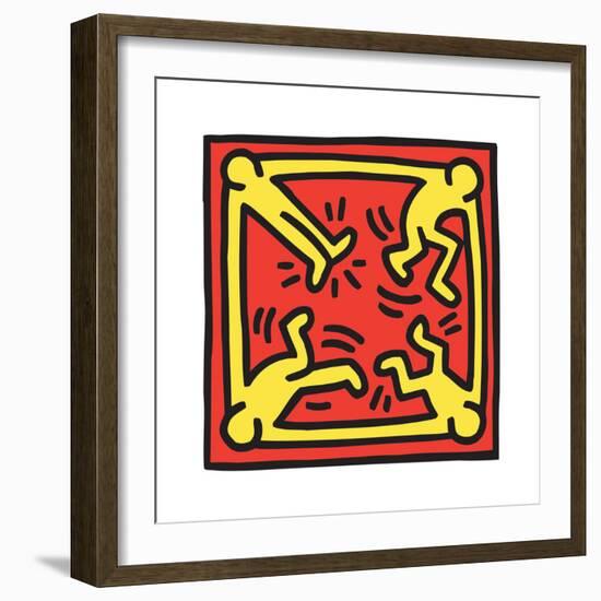 Untitled Pop Art-Keith Haring-Framed Giclee Print