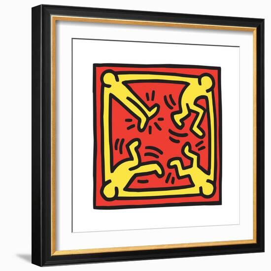 Untitled Pop Art-Keith Haring-Framed Giclee Print