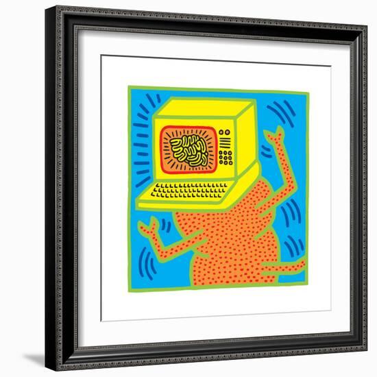 Untitled Pop Art-Keith Haring-Framed Premium Giclee Print