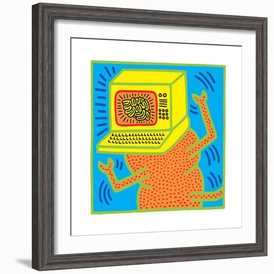 Untitled Pop Art-Keith Haring-Framed Giclee Print