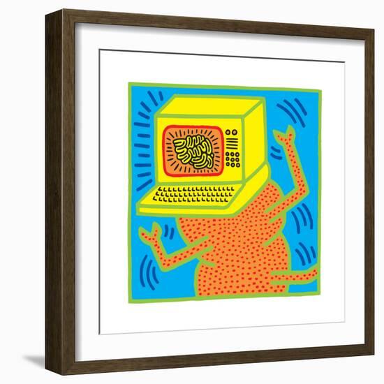 Untitled Pop Art-Keith Haring-Framed Giclee Print