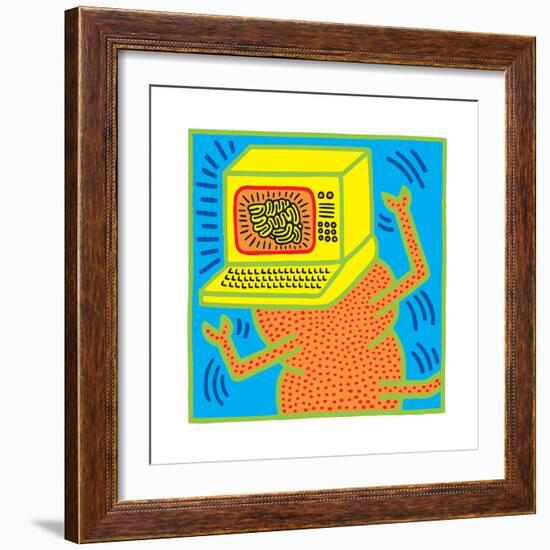 Untitled Pop Art-Keith Haring-Framed Giclee Print