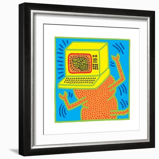 Untitled Pop Art-Keith Haring-Framed Giclee Print