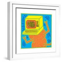 Untitled Pop Art-Keith Haring-Framed Giclee Print
