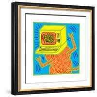 Untitled Pop Art-Keith Haring-Framed Giclee Print