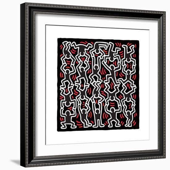 Untitled Pop Art-Keith Haring-Framed Premium Giclee Print