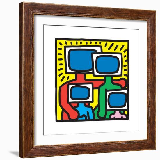 Untitled Pop Art-Keith Haring-Framed Giclee Print