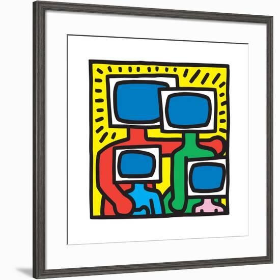 Untitled Pop Art-Keith Haring-Framed Giclee Print