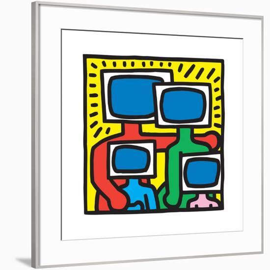 Untitled Pop Art-Keith Haring-Framed Giclee Print