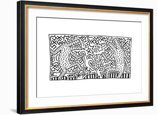 Untitled Pop Art-Keith Haring-Framed Giclee Print