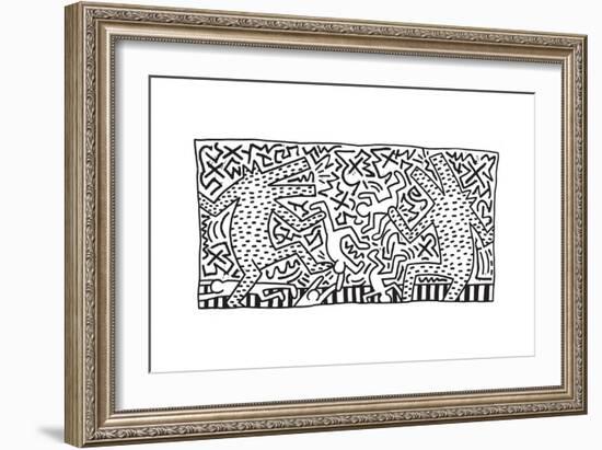 Untitled Pop Art-Keith Haring-Framed Giclee Print