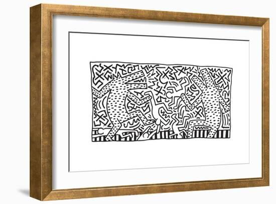 Untitled Pop Art-Keith Haring-Framed Giclee Print