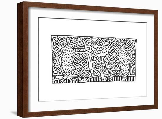 Untitled Pop Art-Keith Haring-Framed Giclee Print