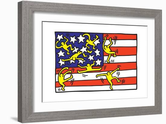 Untitled Pop Art-Keith Haring-Framed Premium Giclee Print