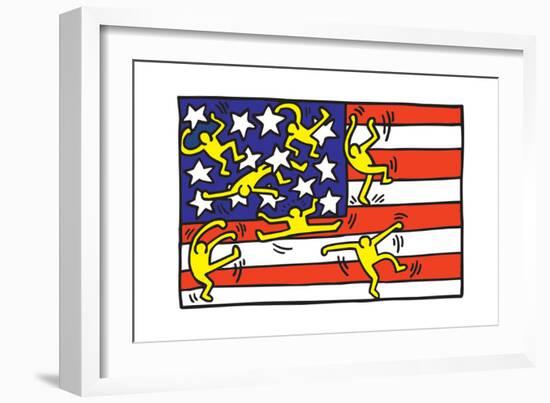 Untitled Pop Art-Keith Haring-Framed Premium Giclee Print