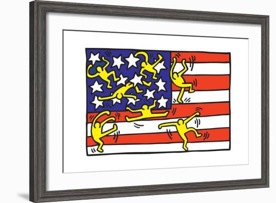 Untitled Pop Art-Keith Haring-Framed Giclee Print