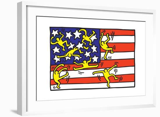 Untitled Pop Art-Keith Haring-Framed Giclee Print