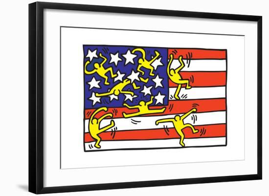 Untitled Pop Art-Keith Haring-Framed Giclee Print