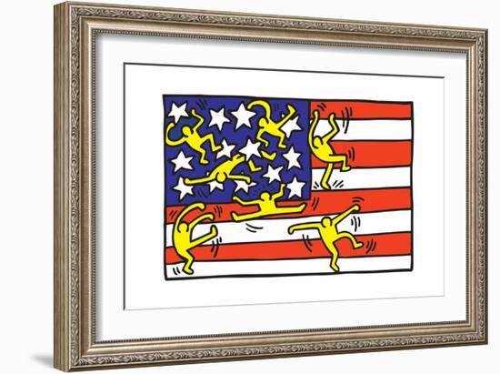 Untitled Pop Art-Keith Haring-Framed Giclee Print