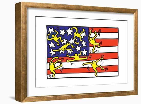 Untitled Pop Art-Keith Haring-Framed Giclee Print