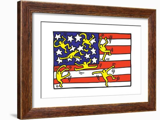 Untitled Pop Art-Keith Haring-Framed Giclee Print