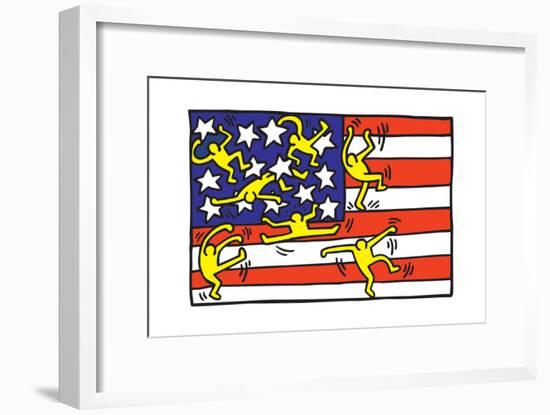 Untitled Pop Art-Keith Haring-Framed Giclee Print