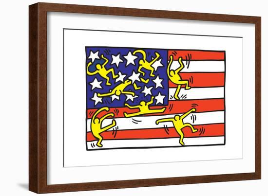 Untitled Pop Art-Keith Haring-Framed Giclee Print