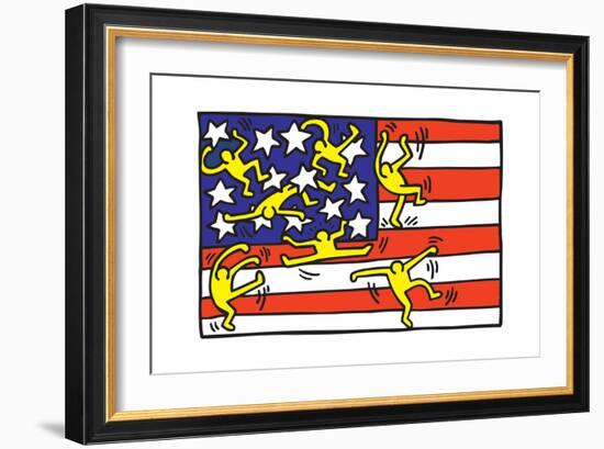 Untitled Pop Art-Keith Haring-Framed Giclee Print