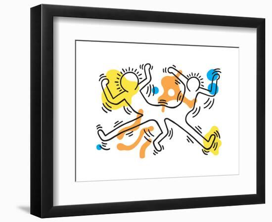 Untitled Pop Art-Keith Haring-Framed Giclee Print