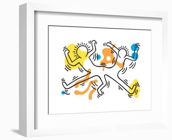 Untitled Pop Art-Keith Haring-Framed Giclee Print