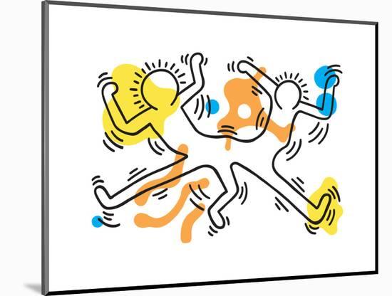 Untitled Pop Art-Keith Haring-Mounted Giclee Print