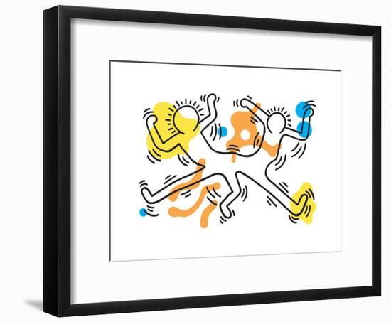 Untitled Pop Art-Keith Haring-Framed Giclee Print